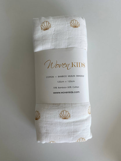 Cotton & Bamboo Swaddle - Nude Shell