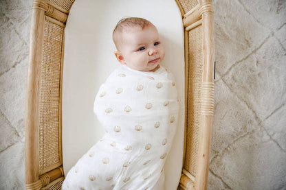 Cotton & Bamboo Swaddle - Nude Shell