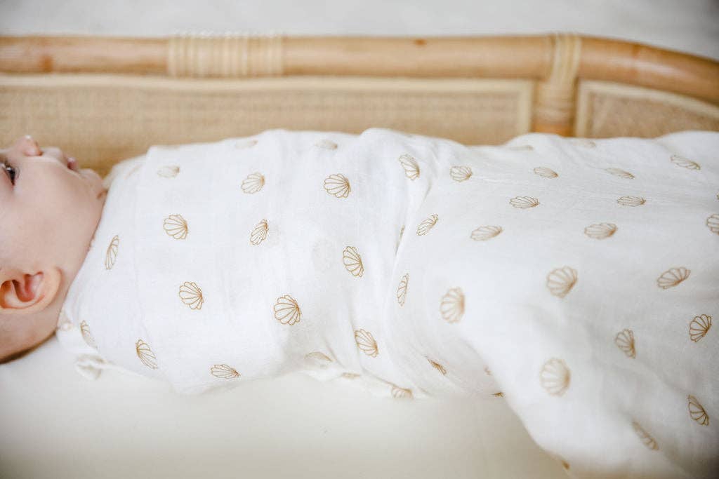 Cotton & Bamboo Swaddle - Nude Shell