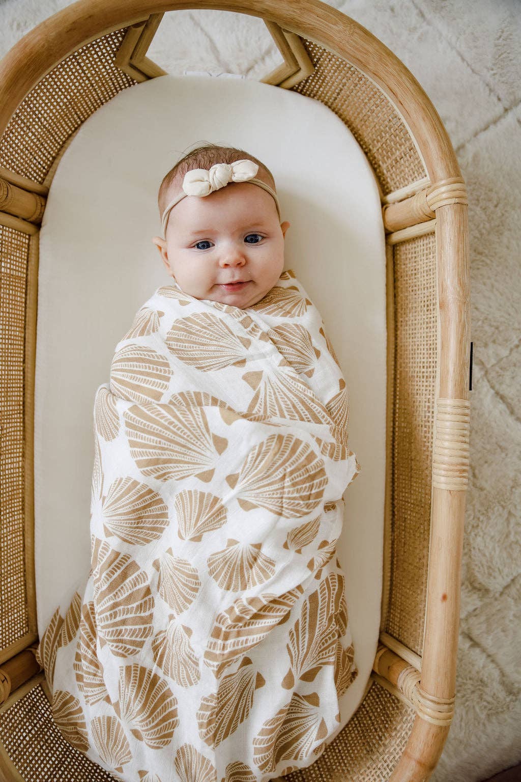 Cotton & Bamboo Swaddle - Coast