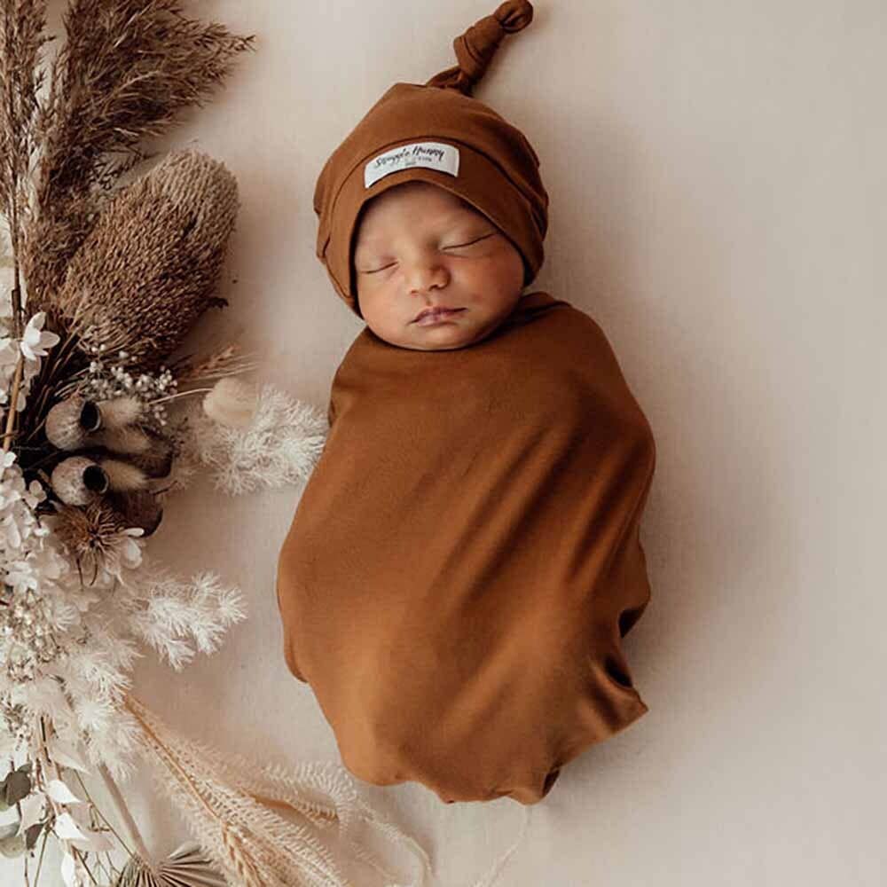 Bronze Snuggle Swaddle & Beanie Set