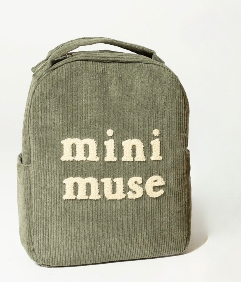 Mini Muse Organic Backpack - Olive