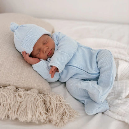 My First Outfit - Onesie & Beanie Set - Baby Blue