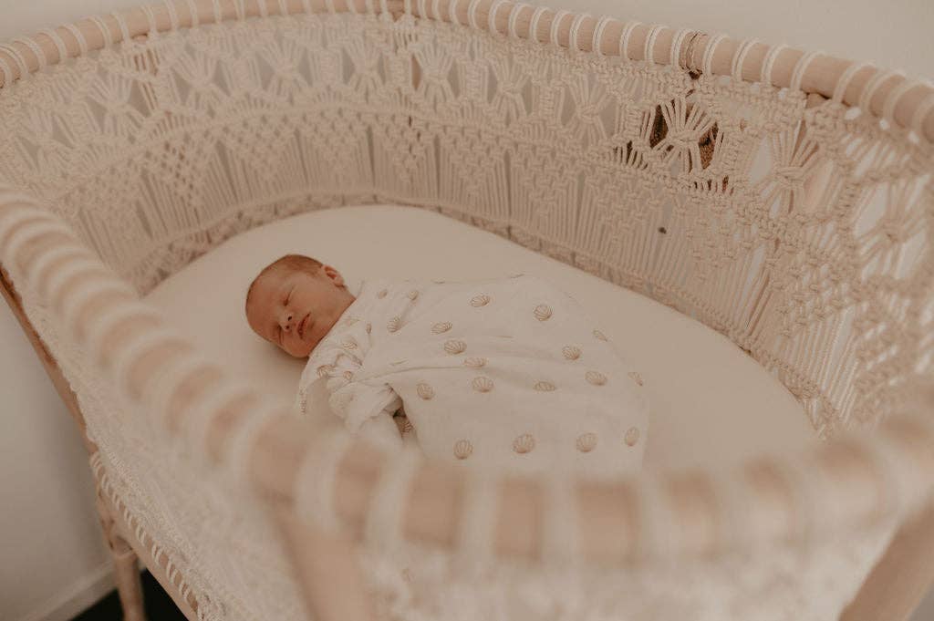 Cotton & Bamboo Swaddle - Nude Shell