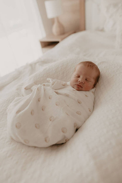 Cotton & Bamboo Swaddle - Nude Shell