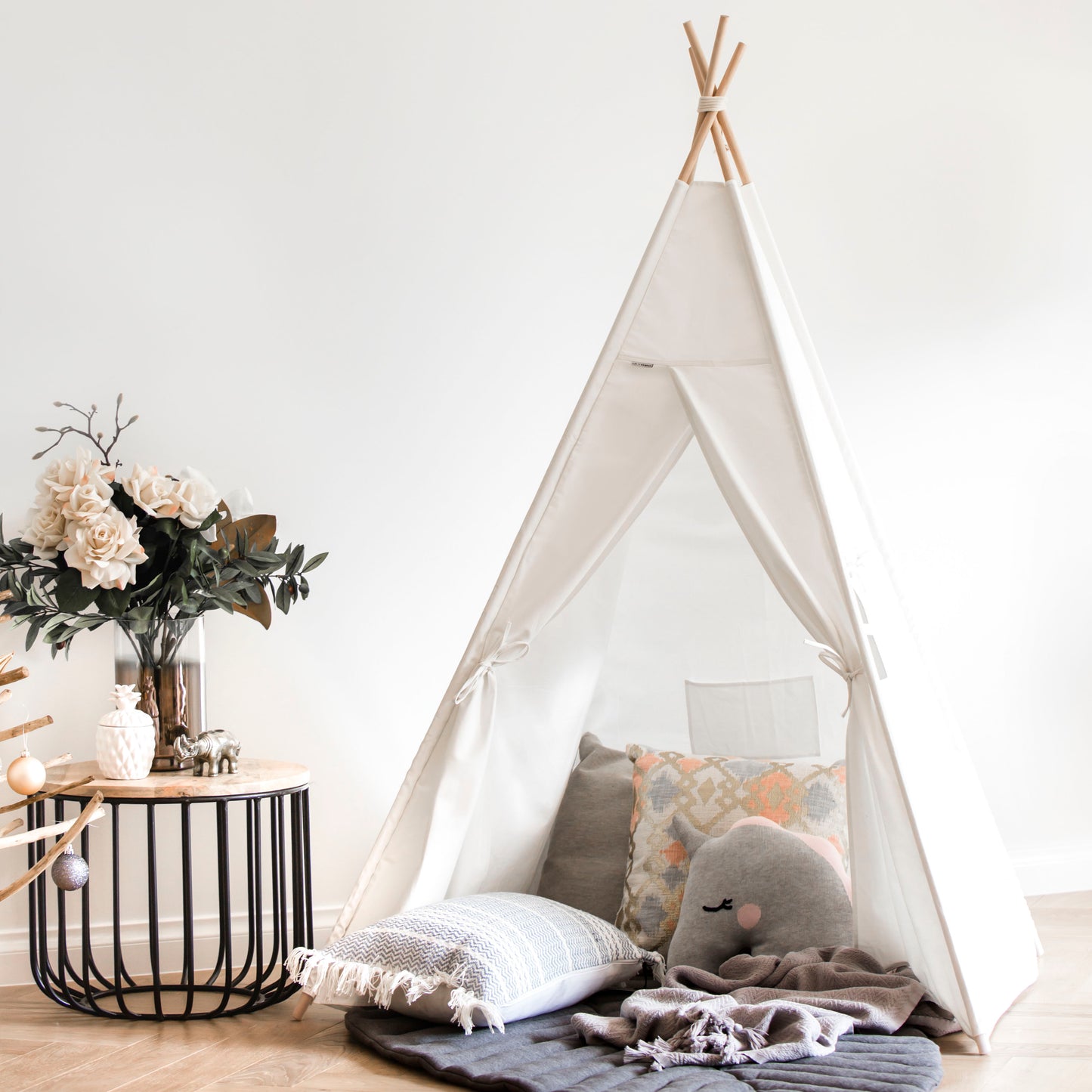 Kids Teepee Tent - White